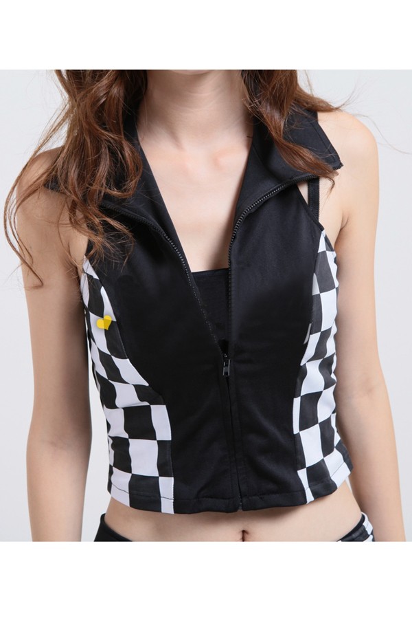 Uniform Costumes Black and White Cheerleader Costume - Click Image to Close